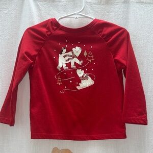 Garanimals Red Long Sleeve Tee with Bear Graphic